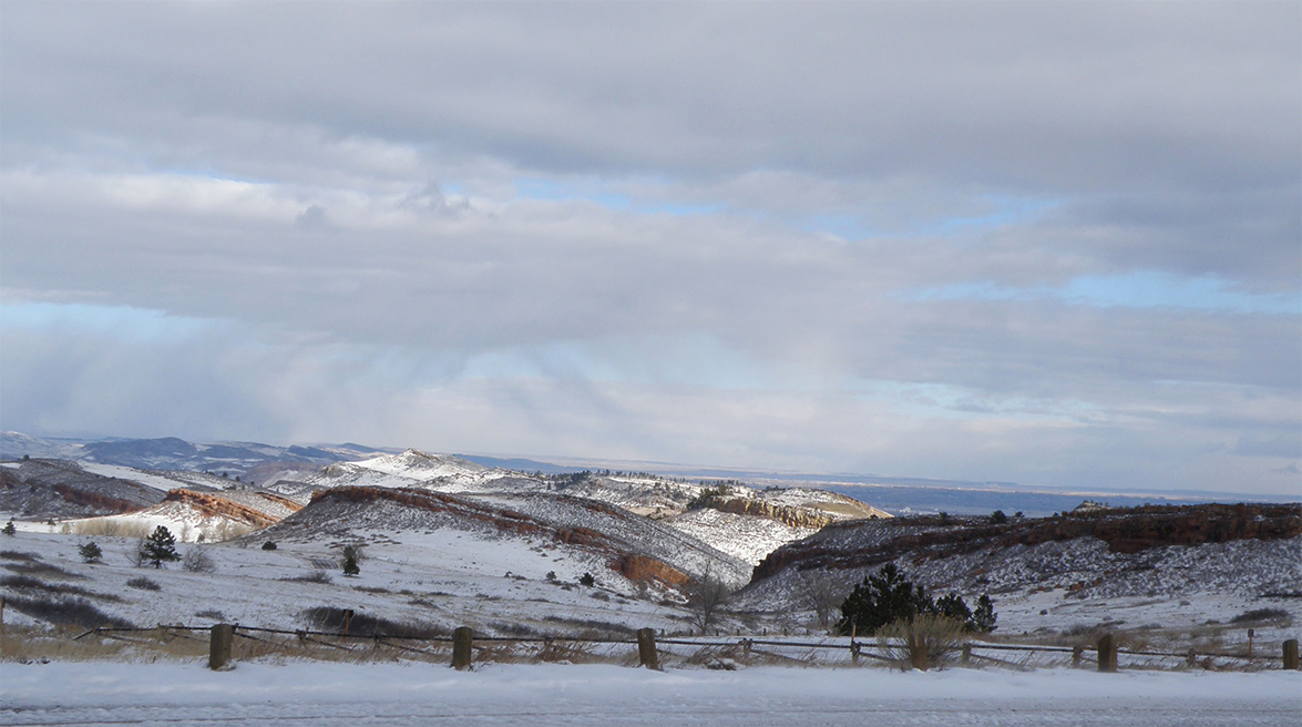 North View from Arthur's Rock sun poking the clouds